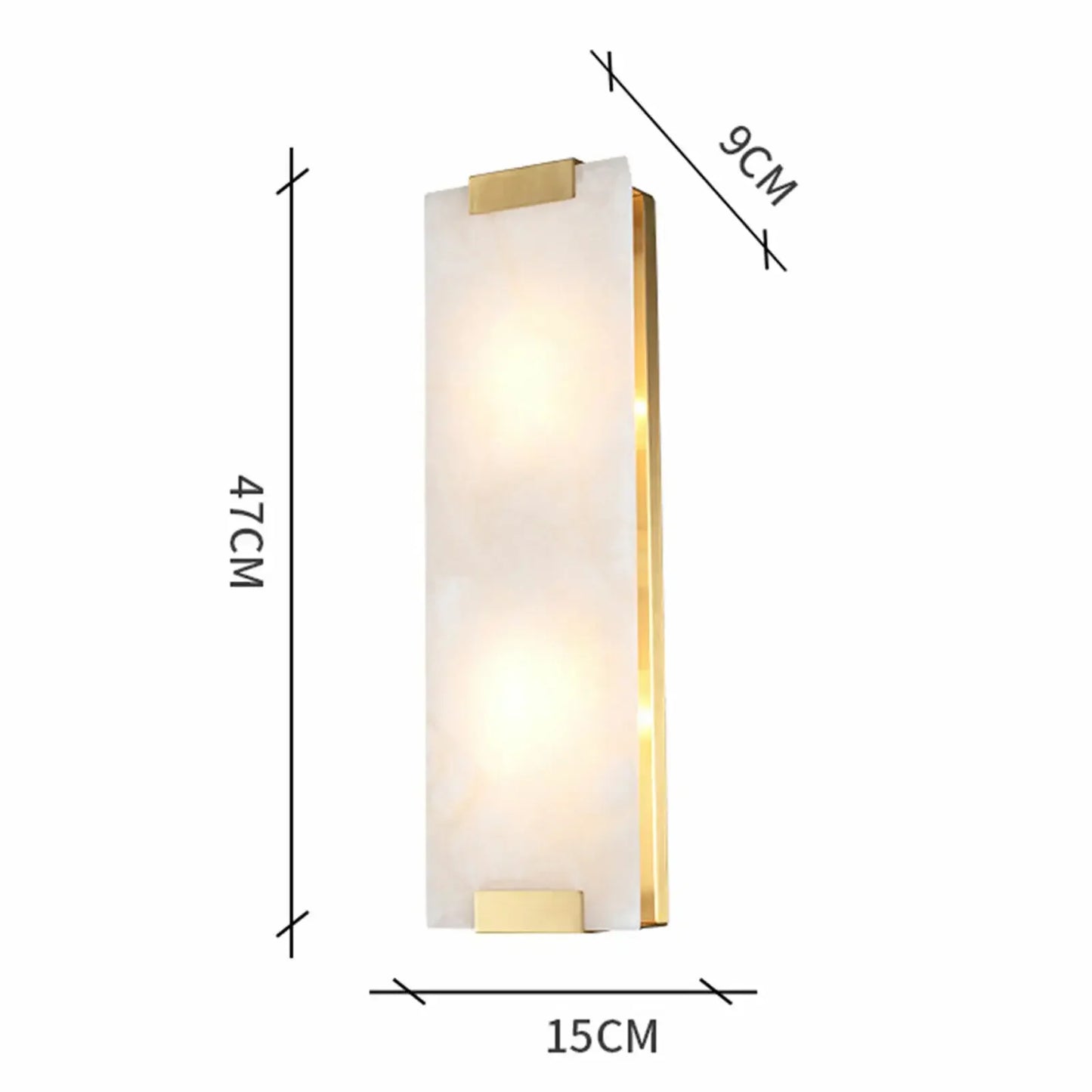 Elegant Rectangular Alabaster Wall Light