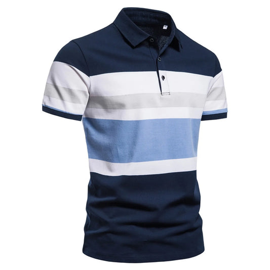 Mens Fashion Shirts Classic Contrast Short Sleeve Shirt Casual Color Block Slim Fit Tops