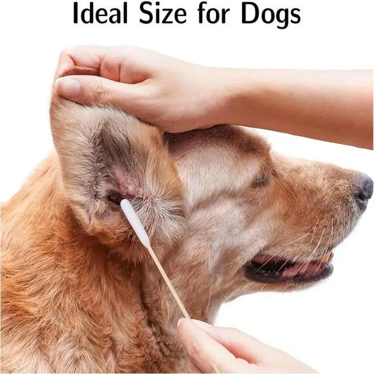 100Pcs Pet Ear Cleaner Cotton Buds