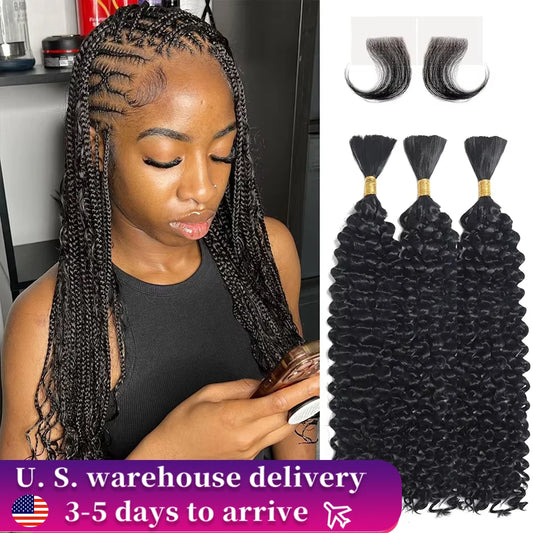 40 Inch Colored Water Deep Wave Curly Human Hair Braiding