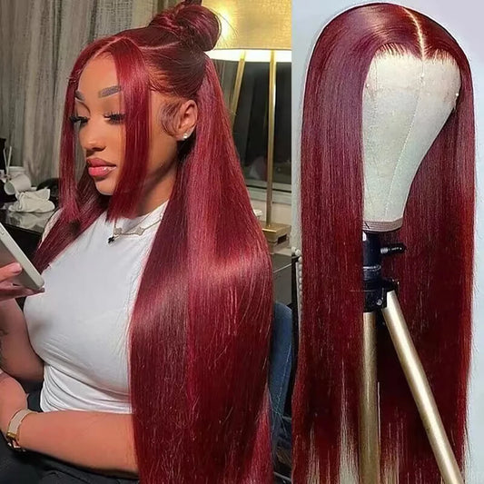 Burgundy 13x4 HD Lace Frontal Human Hair
