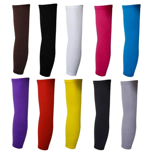 1 Pair Outdoor Sport UV Sun Shield Arm Sleeves Skin Cover Sports Arm Compression Sleeve Basketball Cycling Volleyball Sunscreen