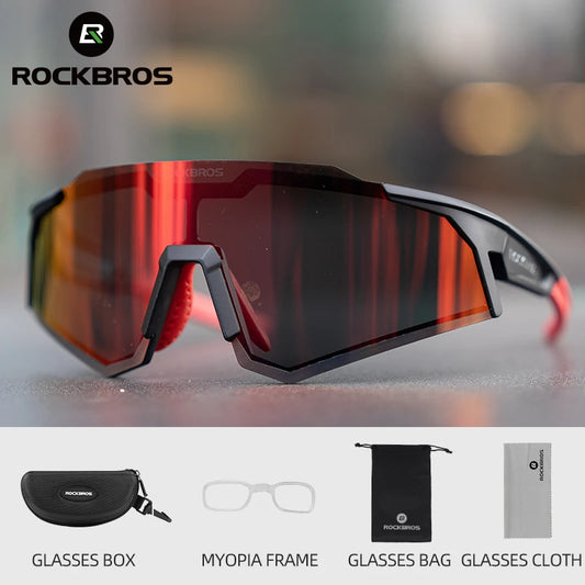 ROCKBROS Polarized Photochromic Bike Glasses Outdoor UV400