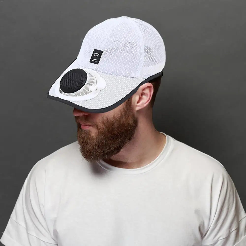 Solar Powered Fan Hat Summer Sun Hat Fan Hat Breathable Sports Hats UV Protection